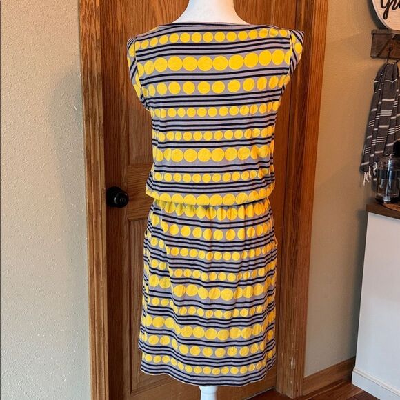 BODEN Polka Dot Striped Scoop Neck Short Sleeve Dress - Picture 10 of 10